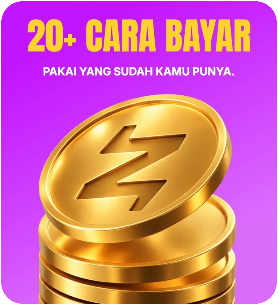 20+ cara bayar. Pakai yang sudah kamu punya.